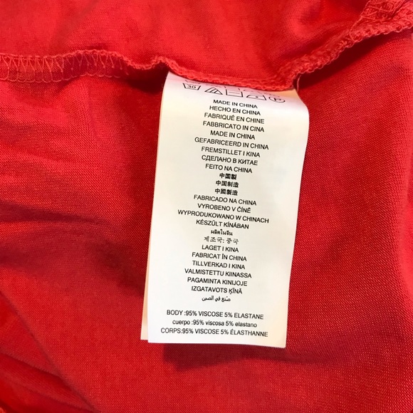 Michael Kors Orange Chiffon Ruffle T-shirt Blouse Medium M - Picture 8 of 10